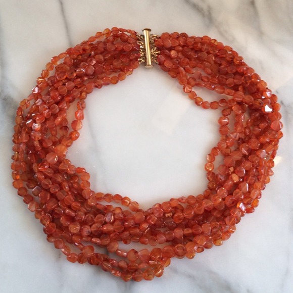Carnelian torsade necklace