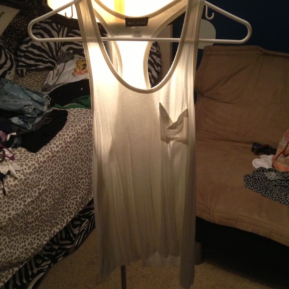 White flowy tank