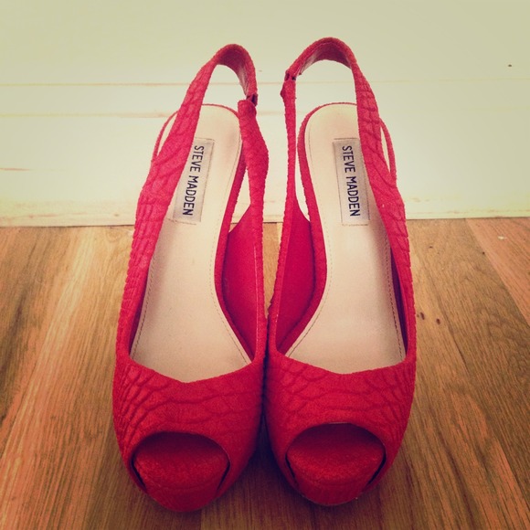 Steve Madden Shoes - Steve Madden Red Sling back Pumps 5 1/2 inch heel