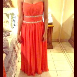 Beautiful long coral dress