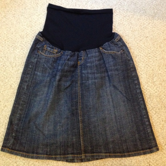 Denim maternity skirt