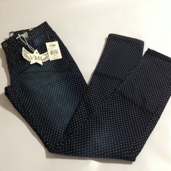 YMI Tiny Polka Dots Print Skinny Jeans