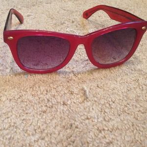 Red Betsey Johnson sunglasses
