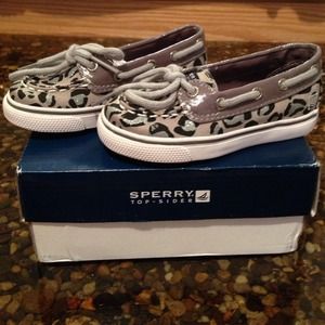 Toddler Leopard sperry/ sequin boots