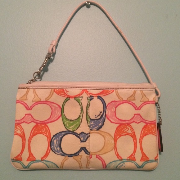 🚫BUNDLED🚫Coach pastel scribble wristlet - Picture 2 of 4