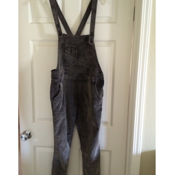 dark grey overalls
