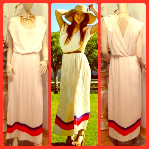 Anthropologie C.Luce Long Pleated Maxi Dress