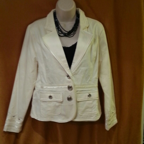 Cream colored christopher & banks blazer - Picture 1 of 4