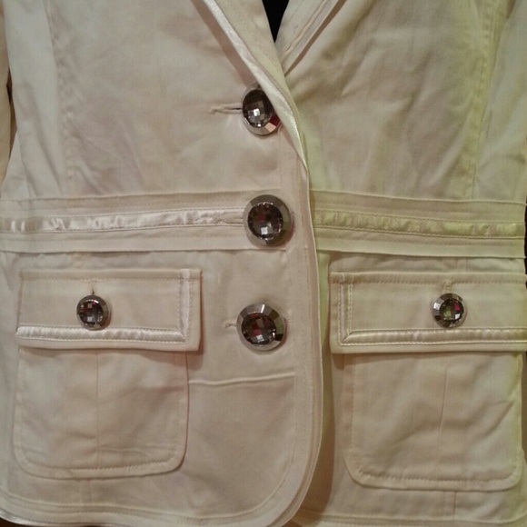 Cream colored christopher & banks blazer - Picture 2 of 4
