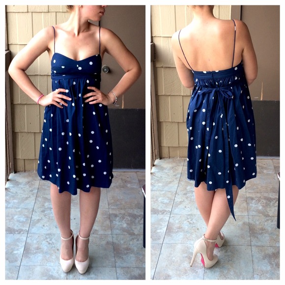 J. Crew Dresses & Skirts - J. Crew Polka dot Midi Baby Doll Dress