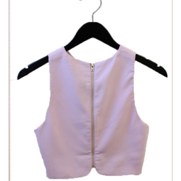 πHPπ Lavender Cross Front Crop Top - Picture 2 of 4