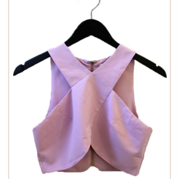 πHPπ Lavender Cross Front Crop Top - Picture 4 of 4