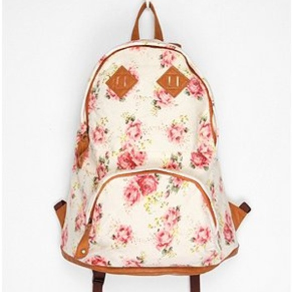 Urban Outfitters Accessories - Urban outfitters floral cloth/leather backpack!