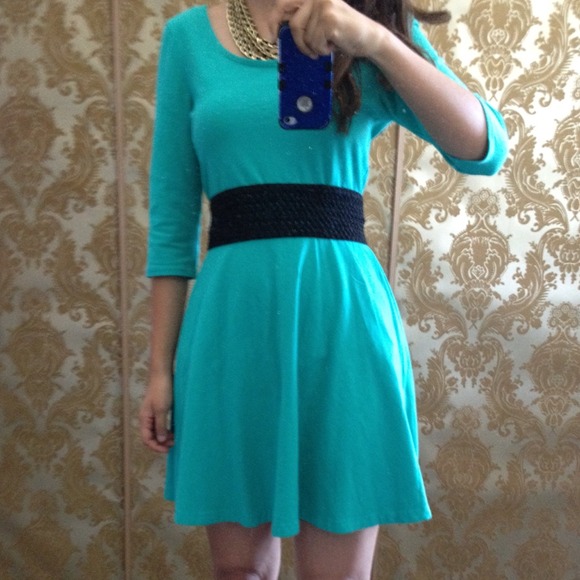 ⭐Teal Bundle jewels & matching Express Dress - Picture 3 of 4
