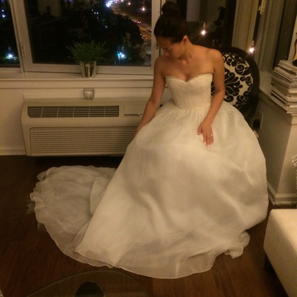 **REEM ACRA** 2 PIECE WEDDING DRESS - Picture 3 of 4