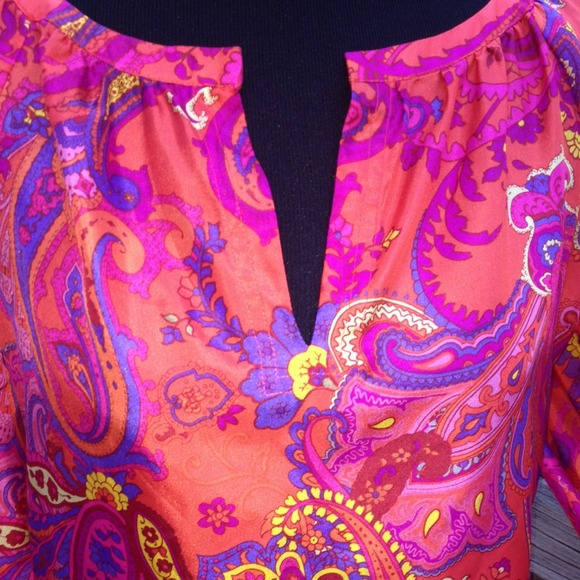 ❌BUNDLED❌🎉HP🎉💖RALPH LAUREN 💯% SILK TUNIC💖 - Picture 3 of 4