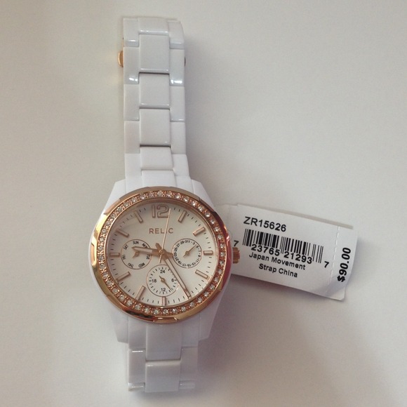 white relic watch