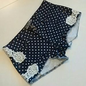 Denim & Lace Shorts
