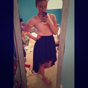 SOLD IN BUNDLE Black High-Low skirt
