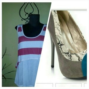 Bundle Rue 21 shirt and platform shoes
