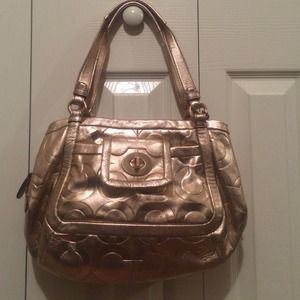 Authentic Rose Gold Coach Purse