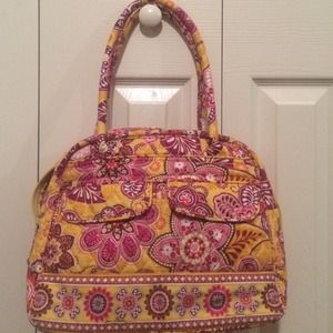 Vera Bradley bowling bag shaped tote.