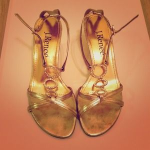 Gold metallic sandal