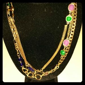 Gold chain layered necklace