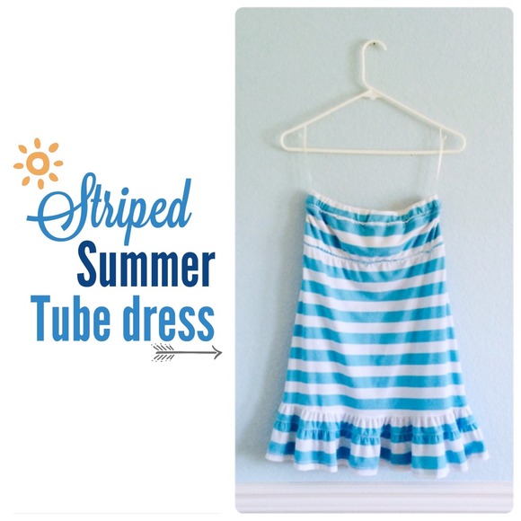 Striped summer tube dress