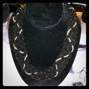 Black beaded necklace