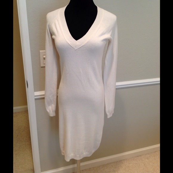 Sexy white silk sweater dress-Victoria's Secret