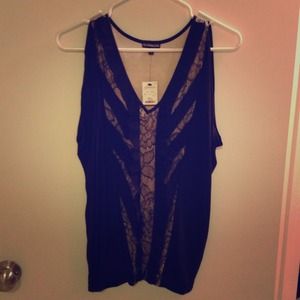 Express lace sleeveless blouse
