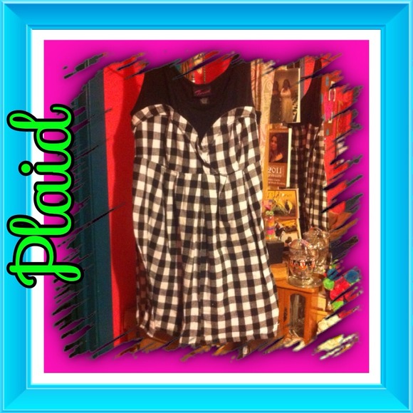 Black & White Plaid Dress