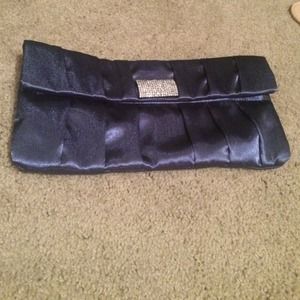 Blue evening clutch.