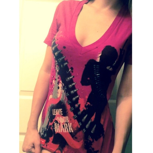 Deep Fuchsia V-Neck
