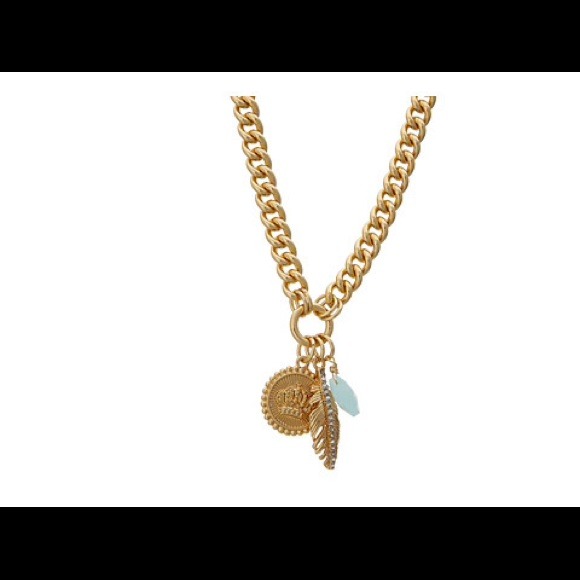 Juicy couture feather charm Necklace