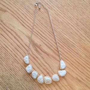Jewelry - White Druzy Stone Necklace Jewelry - White Druzy Stone Necklace