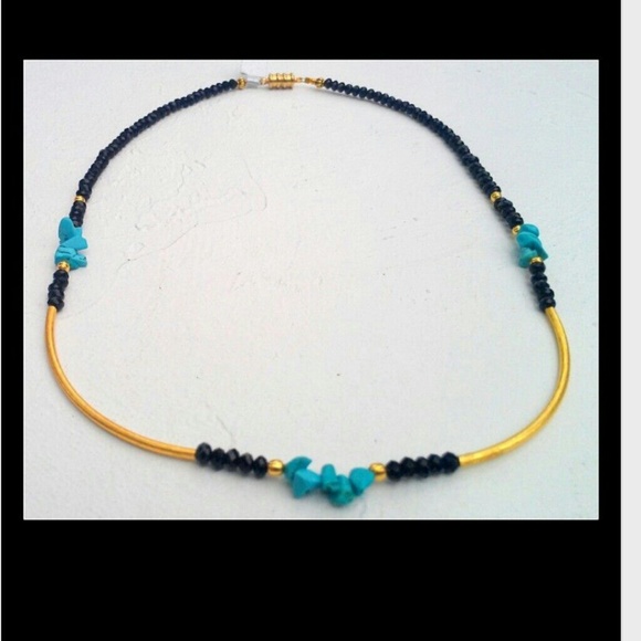 SOLD......Black and Turquoise Necklace
