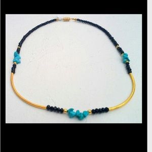 SOLD......Black and Turquoise Necklace
