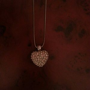 sparkling heart necklace