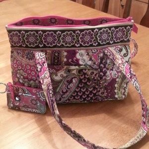 Vera Bradley Very Berry Handbag & ID Case
