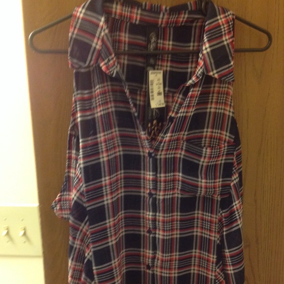 Sheer flannel collar shirt ❤️