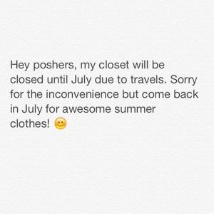 Closet it closed for a bit.