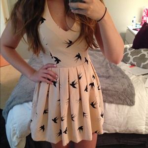 Black & Peach Cutout Dress