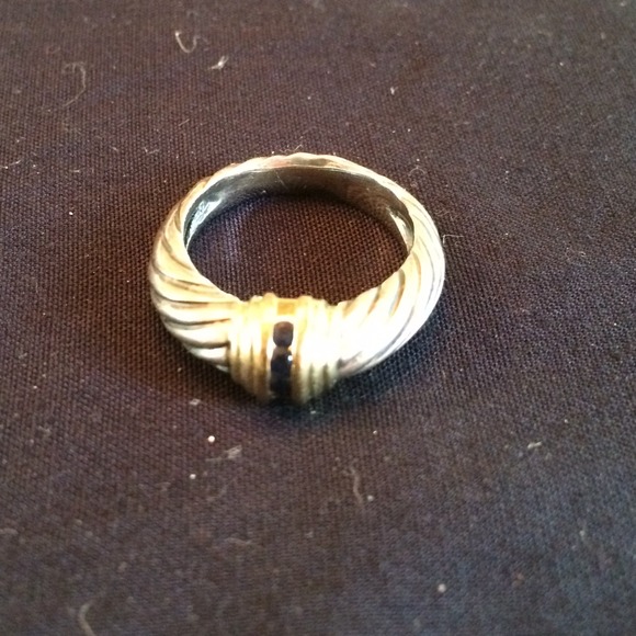 Authentic David Yurman Cable ring with Sapphire