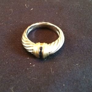 Authentic David Yurman Cable ring with Sapphire