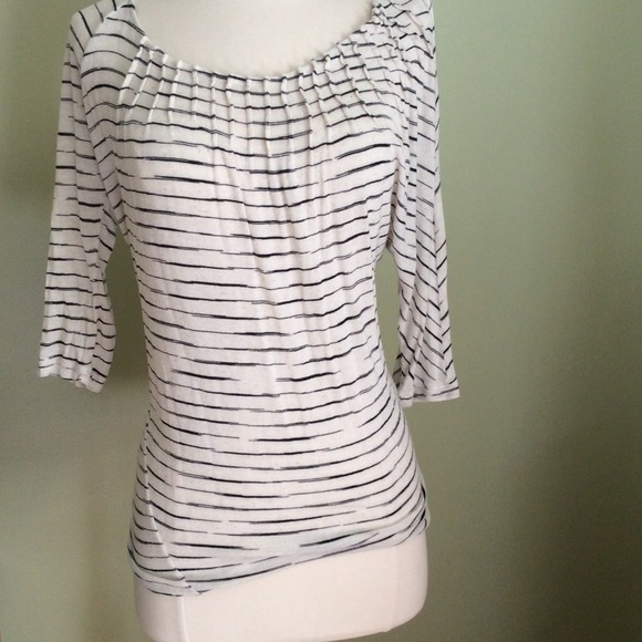 SOLD! Anthropologie Asymmetrical Stripe shirt, S