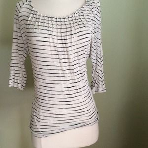 SOLD! Anthropologie Asymmetrical Stripe shirt, S