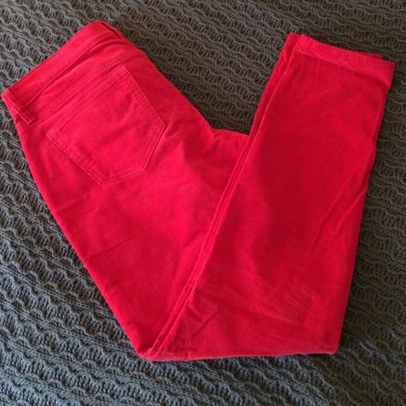Red Corduroy + Old Navy Pants