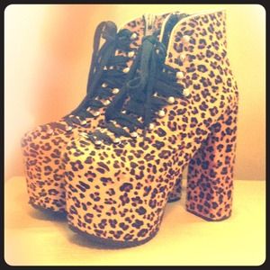 UNIF Hellbounds leopard print calf hair boots